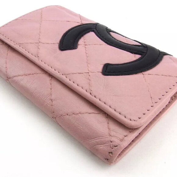 CHANEL key case Kanbonrain pink leather Authentic used Q642 - Picture 4 of 9